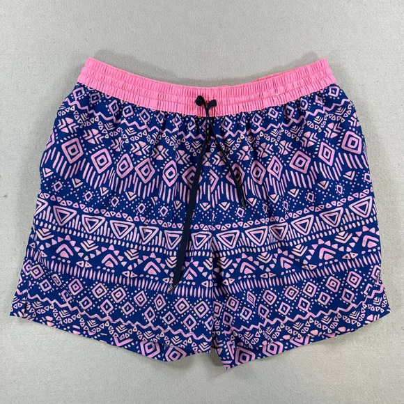 chubbies Other - Chubbies Swim Trunk Men Large Purple Geometric Print AOP Board Shorts Beach Surf